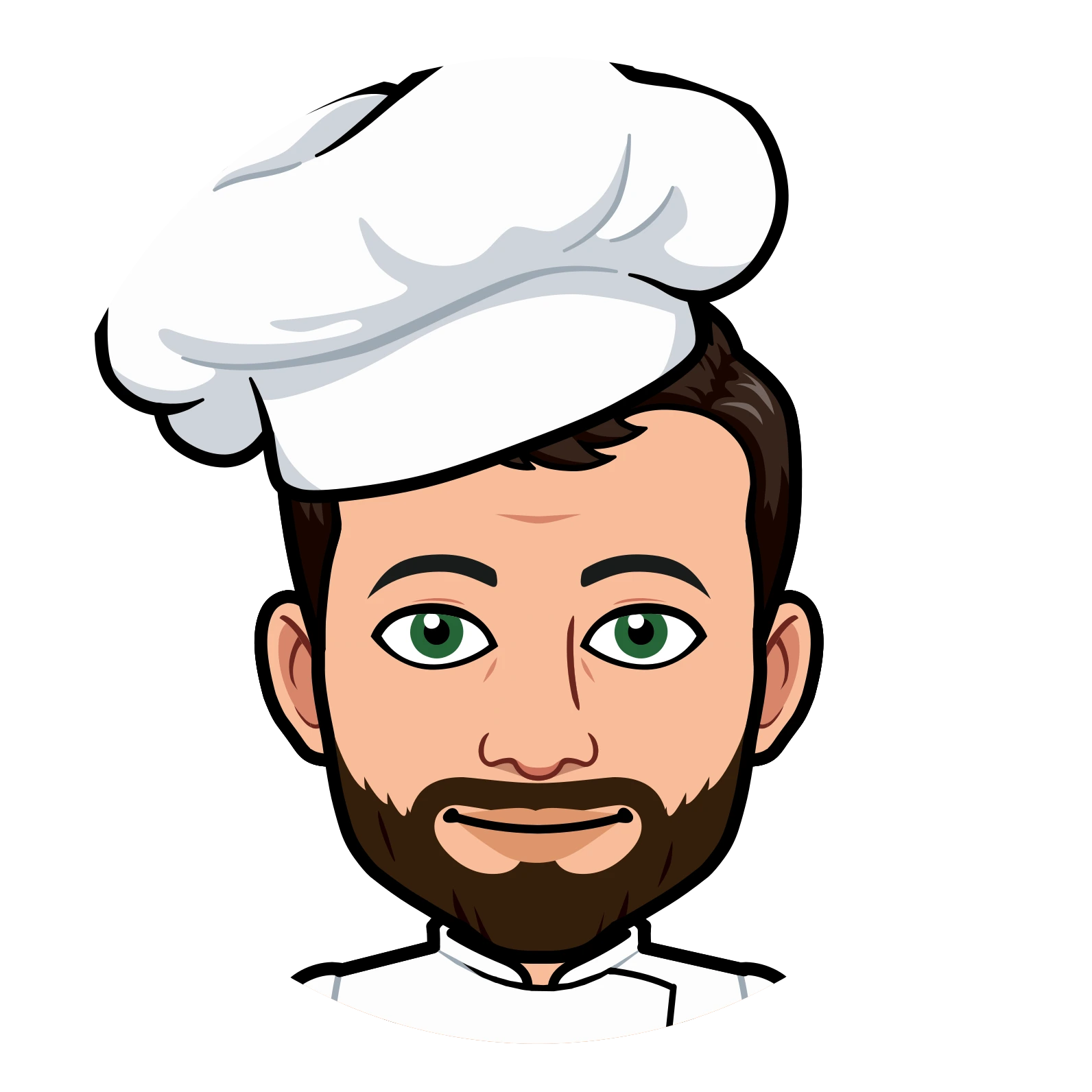 Image type sticker / avatar représentant julien en cuisinier