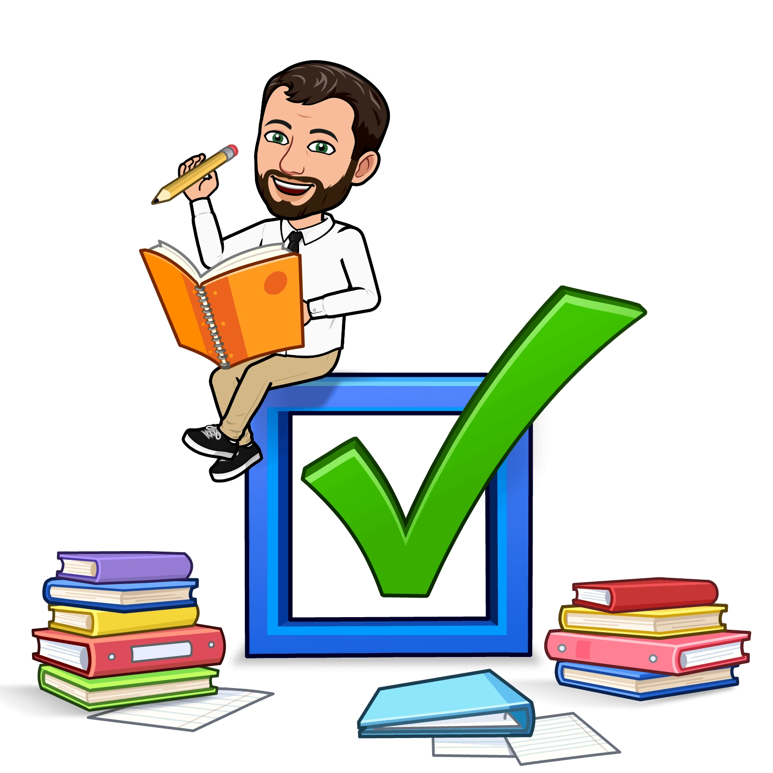 Image type sticker / avatar représentant la réussite à l'examen de chef de projet digital