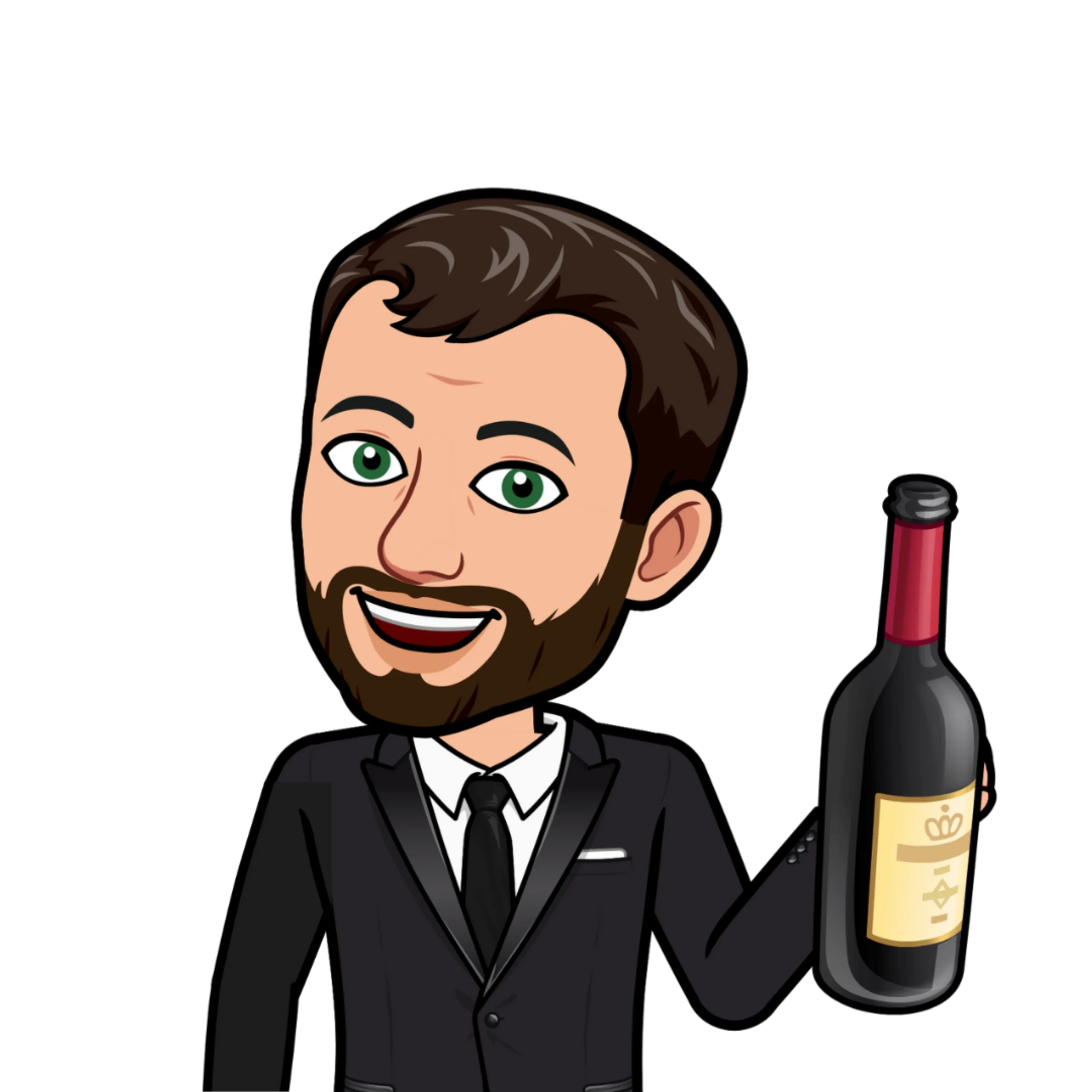 Image type sticker / avatar illustrant julien en Sommelier