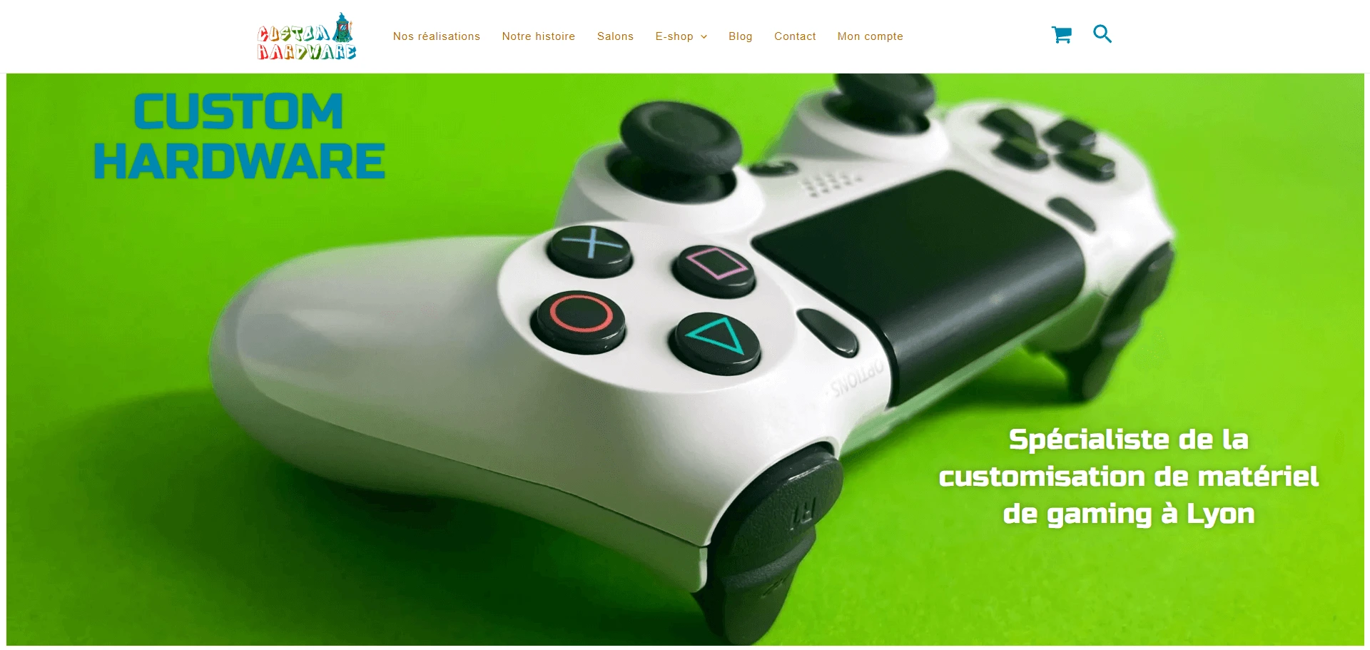 Site web crée pour Custom Hardware