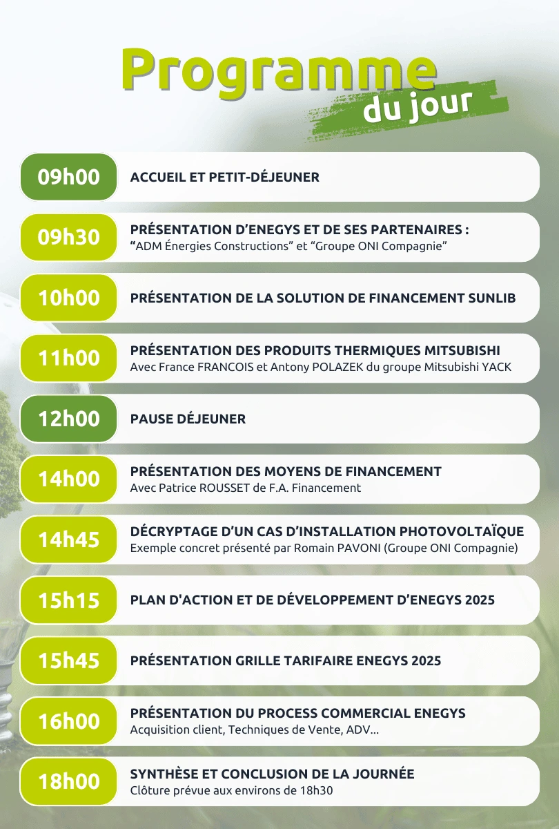 Programme de réunion